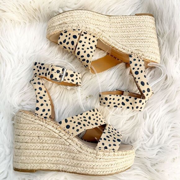 Dolce Vita DV | Shayla Cheetah Espadrille Platform Wedge Sandals | Size 7.5 - Picture 1 of 5